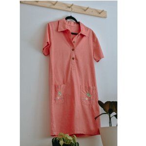 Oversized Watermelon Pink Cotton Dress